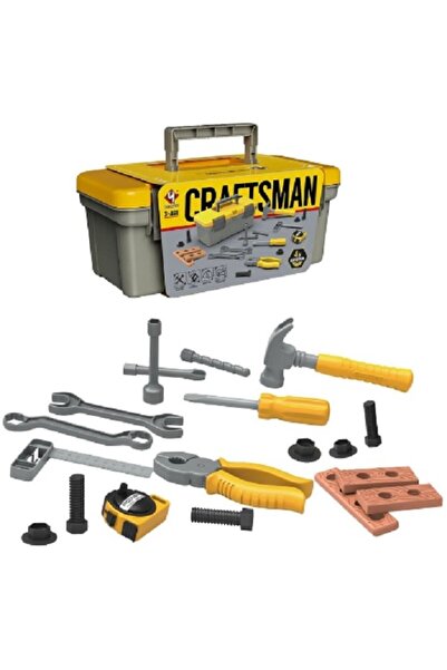 Flippy Toy Tool Kit for Children, Flippy,+3 Years, 27.5x15.5x13 cm, Grey/Orange