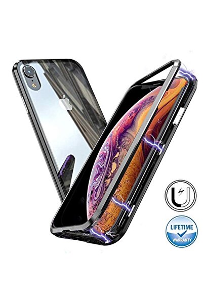 Bibilel Carcasă de protecție magnetică 360° pentru Apple iPhone 7 Plus, neagră