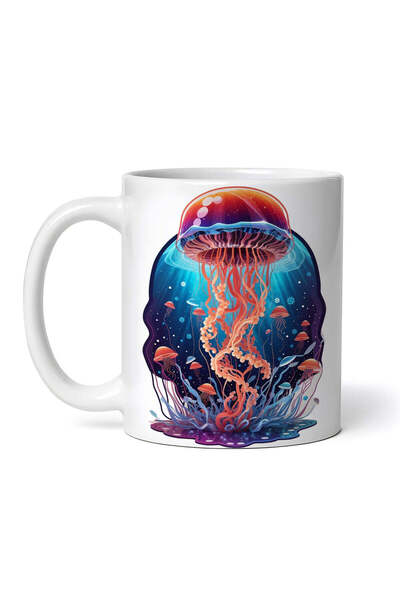 OEM Cană albă personalizată, model meduză din dantelă, INOVATIX®. 330 ml