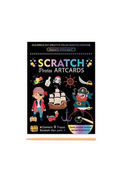 Flippy Set de 9 cărți razuibile, Flippy, cărți razuibile artistice, multicolore