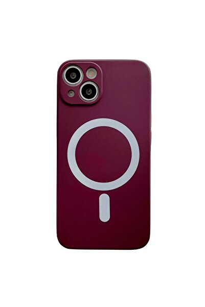 Flippy MagSafe Case for Apple iPhone 14 Pro, Silicone, Magnetic, Wireless Charging, Flippy, Cherry