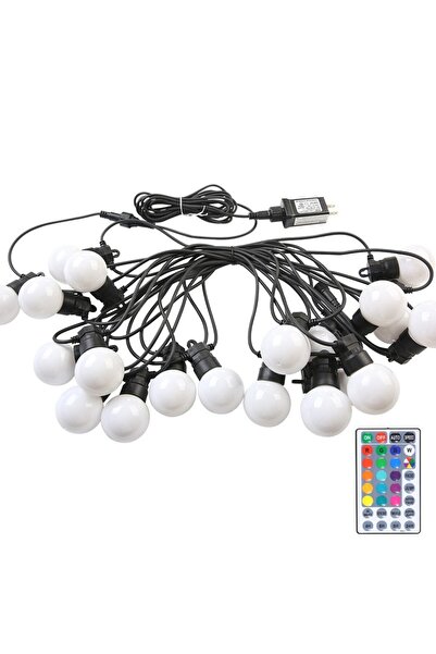 Flippy Instalație de Crăciun, 5 metri, 15 becuri LED rotunde, utilizare în ex...