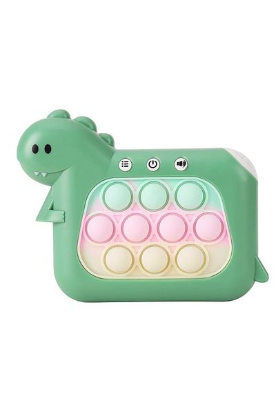 Flippy Pop It Whack A Mole, Interactive Antistress Toy, 4 Game Modes, Dinosaur, Green