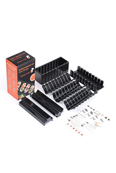 Flippy Aparat de sushi Flippy, set de 7 accesorii, 3 forme (rotund, triunghi,...