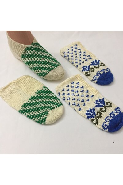 PİNA HEDİYELİK AKSESUAR EL ÖRGÜSÜ PATİK 2 ÇİFT BEŞ ŞİŞ PATİK ÇEYİZLİK PATİK E...