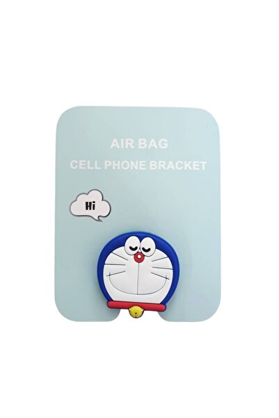 Universal Phone Holder, Flippy, Adhesive Phone Stand, Animated Pattern 21, Blue Cat, Blue