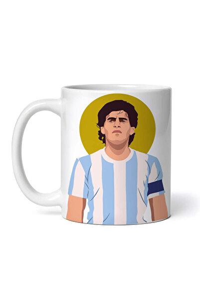 OEM Εξατομικευμένη Λευκή Κούπα, Maradona Λευκό και Μπλε, Inovatix®. 330ml