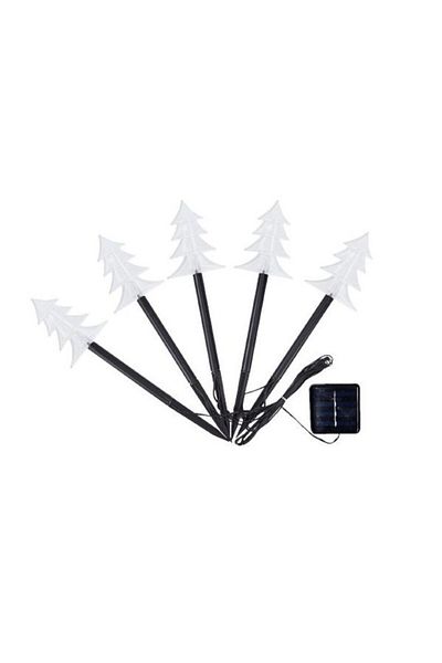 OEM Set of 5 Solar LED Outdoor Lights, Model Brad, for garden, 35.5 cm, Warm White