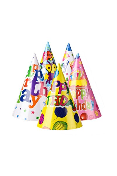 Teo Set 6 Coifuri Happy Birthday, , Modele Diverse, pentru Petrecere, Tematica Aniversare, Multicolor