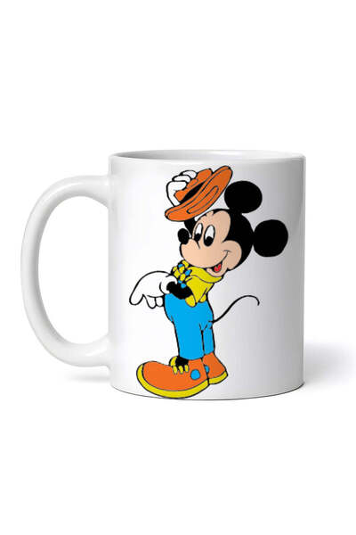 OEM Cană albă personalizată, Mickey Mouse te salută, Inovatix®. 330 ml