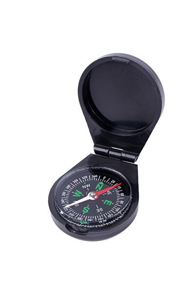 Flippy Pocket Compass with Plastic Cover Flippy, 6 x 4.8 x 1.5 cm, Black