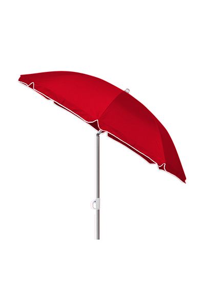 Deuba Round sun umbrella, Tilt function, Red, 200 cm