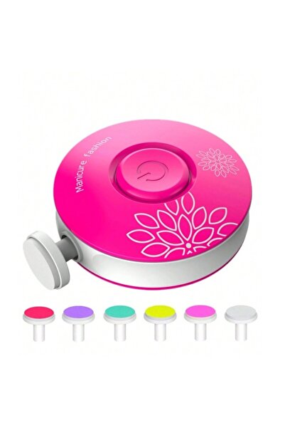 Flippy Set Pila Electrică Flippy, Copii Și Bebeluși, ABS, USB, Model Flori, 6 Accesorii, Lumina LED, Fucsia