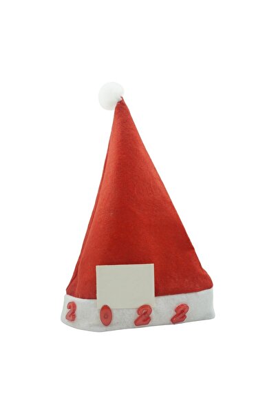 Flippy Santa Hat with '2022' Inscription and LED, Red, One Size, Polyester