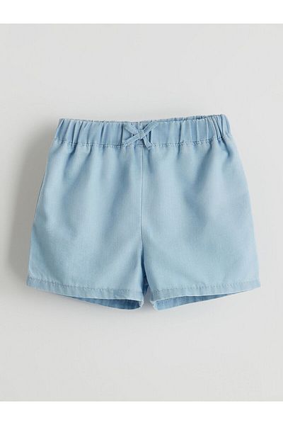 LC Waikiki Girl's Jeans Shorts with Elastic Waist