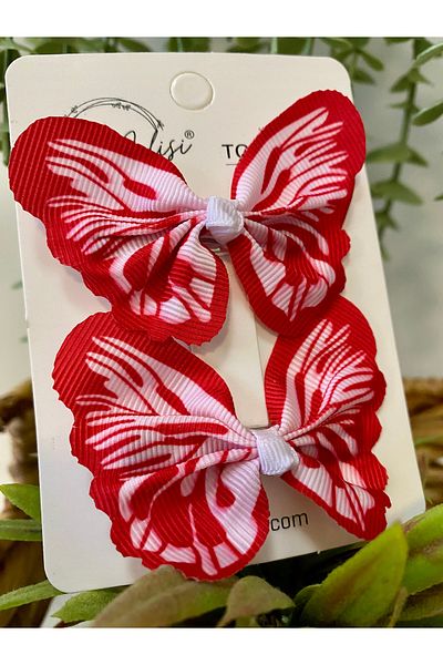 Toka Delisi Handmade Special Double Combination Red White Ribbon Buckle 23 April New Year's Day Buckle, Children's Teenager Gift