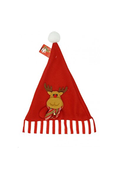 Flippy Pălărie de Moș Crăciun cu model de ren, roșie, mărime universală, mate...