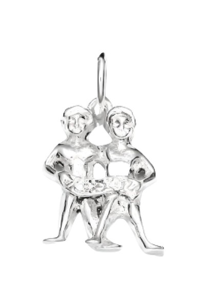 Jolie Silver 925 Sterling Silver Pendant - Gemini