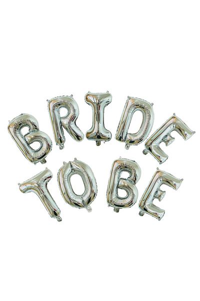 OEM Metallic Foil Balloon Set, Bride to Be Model, 40 cm Letters, Party Balloons,