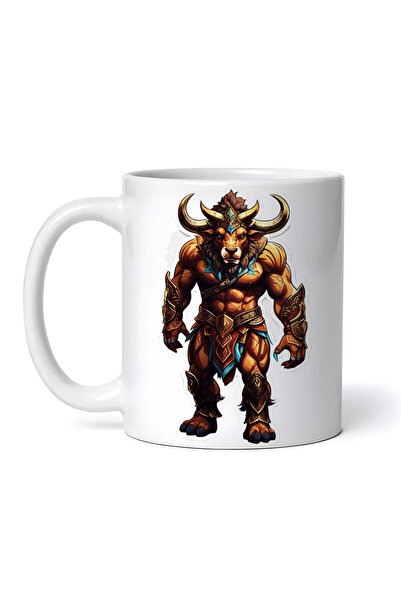 OEM Cană albă personalizată, Minotaur cu guler și cătușe, Inovatix®. 330ml