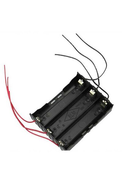 OEM 3x 18650 case with wires for each slot allows for series or parallel connection