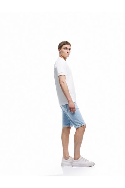 Koton Βαμβακερό τζιν σορτς Oversize - Βερμούδα με λεπτομέρεια στην τσέπη