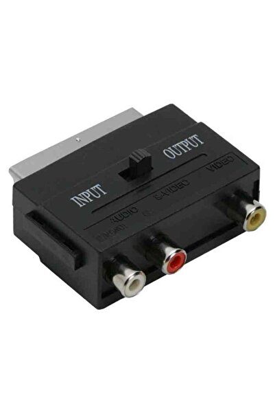 CarGuard Adaptor EURO RCA soclu 3x RCA - fisa EUROSCART cu comutator IN-OUT 05161