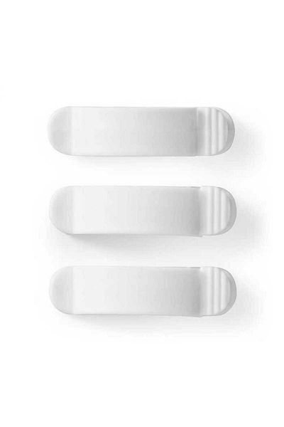 Nedis Cable Management with Clip Lock 3pcs 3 Cable Slots Max 7.5 mm White Nedis