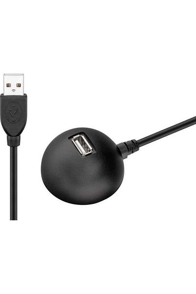 goobay Cablu USB 2.0 de extensie de mare viteza cu suport 1.5m negru