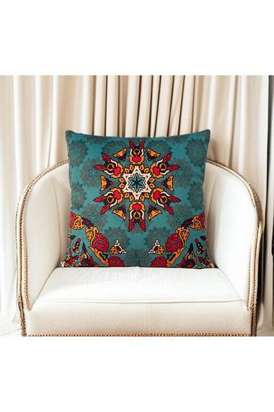 ASDİVA Milano-Motiv etnic Husă de pernă decorativă cu ulei pe două fețe 43x43