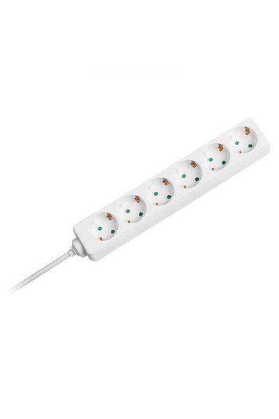 OEM Extension cord 6 sockets 1.5m 3G1.5mm2 white V-TAC SKU-8760
