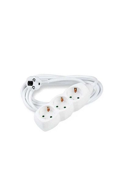 OEM Extension cord 3 sockets cable 3x1.5mmp 1.5m white Technik EXTS-3S1.5M-THK