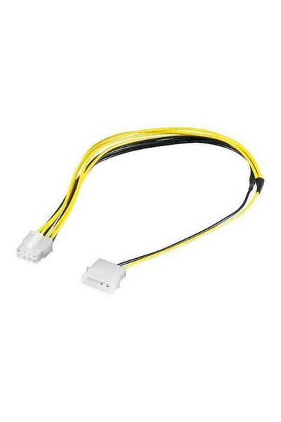 goobay Power adapter cable 5.25 male to EPS 8 pin 28cm for motherboard power supply