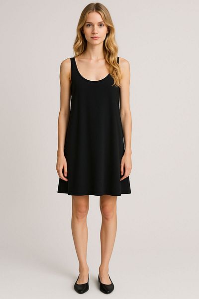 EFFE 2 Pieces A-Line Cotton Thick Strap Tank Top Dress