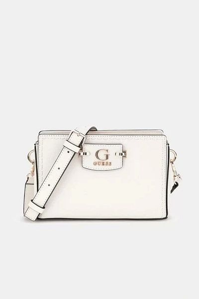 Guess Nastra Mini Crossbody Ball Zip Dámská bílá mini taška Hwbg9637720-off