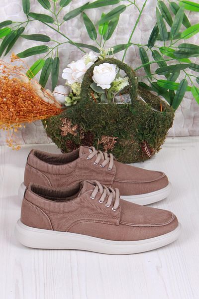 fort Dks 023 Mink Light Comfortable Linen Sneaker Men's Shoes