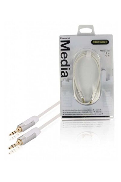 Profigold Cablu audio stereo Jack 3.5 mm - 3.5 mm 1m OFC alb