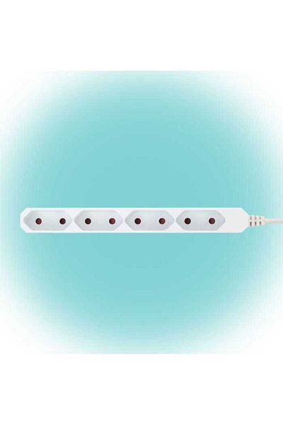 OEM Euro extension cord 4 sockets 3m 2300W white Home NV 4E-3/WH