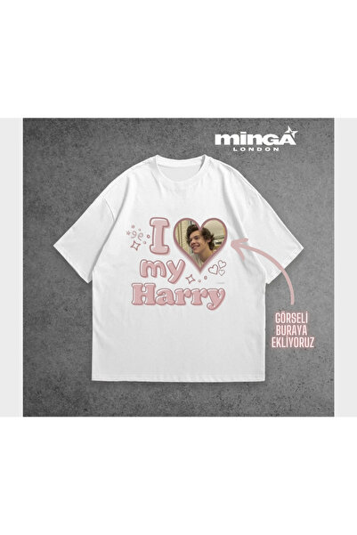 Minga London Beyaz Kişiye Özel Tasarlanabilir Oversize Tshirt -Minga London