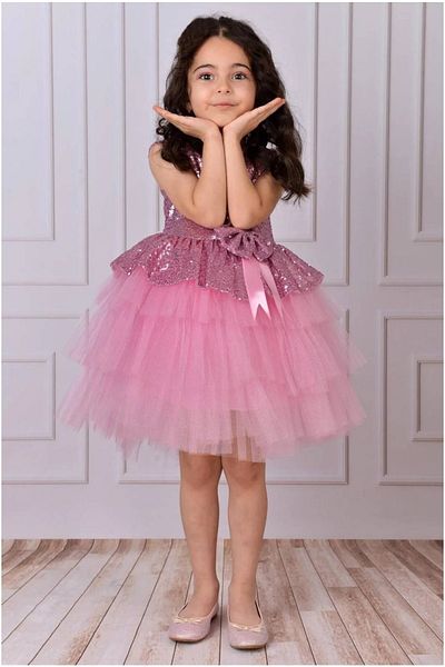 diamondstar Girl's Tulle Evening Dress Party and Birthday Dress