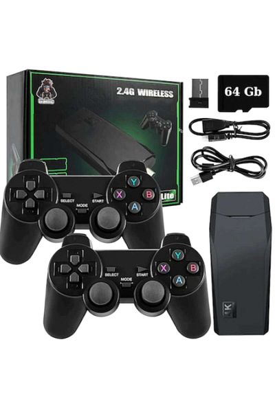 FOXMAG24 Gaming Console Stick With 10,000 Built-in Games And Wireless Controllers