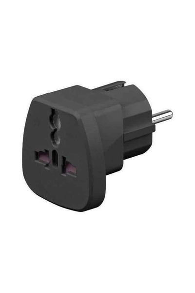 goobay Adaptor univeral la CEE 7/7 Schuko negru 250V AC 16A