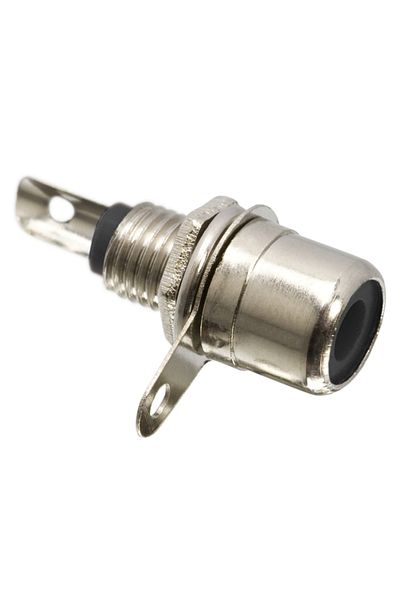 OEM RCA female jack, black nickel-plated panel