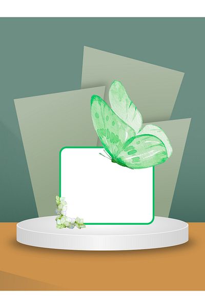Özcan Toptan Tuhafiye Gift Green Butterfly Patterned Notepad | Note Paper | Notepad