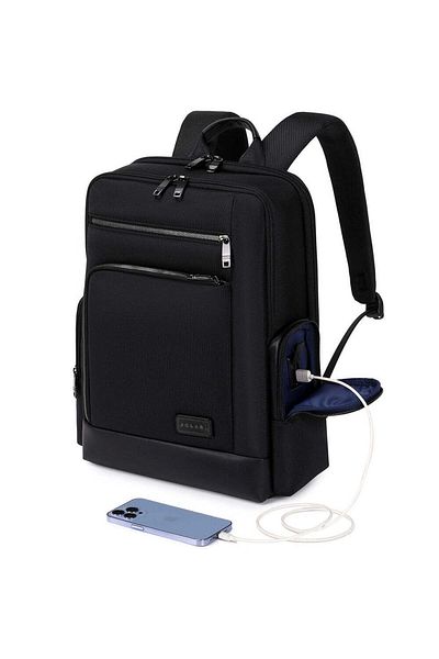 JOLAR. Smart Backpack, 15.6" Laptop, With Usb Type-c Port, Waterproof, For Office, Travel,