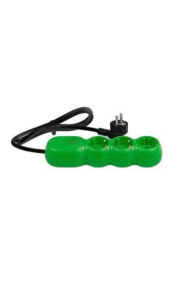 OEM Electrical extension cord 3G1.5 green 3 sockets 5m with switch VD3115N05 Wconn