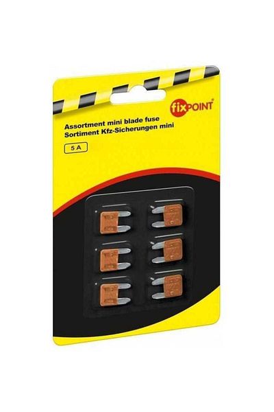 FixPoint Mini car fuse set 5A 6pcs Fixpoint 11x8.6mm