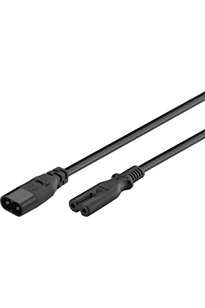 goobay Cablu prelungitor Euro C7 tata - C8 mama 2m 2x0.75mm 2.5A negru