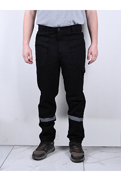 By Okat بنطلون عمل من الدنيم الليكرا العاكس |   جيب خلفي واحد وجيب جانبي بغطا...