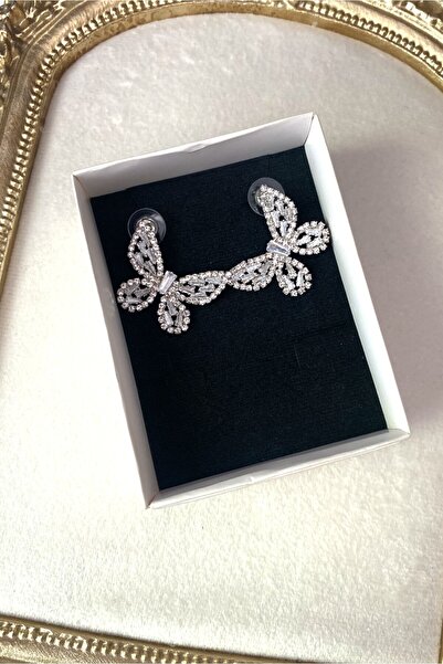 Diamara Designs Sallantılı Zirkon Taşlı Kadın Küpe – Altın ve Gümüş Kaplama Abiye Küpe